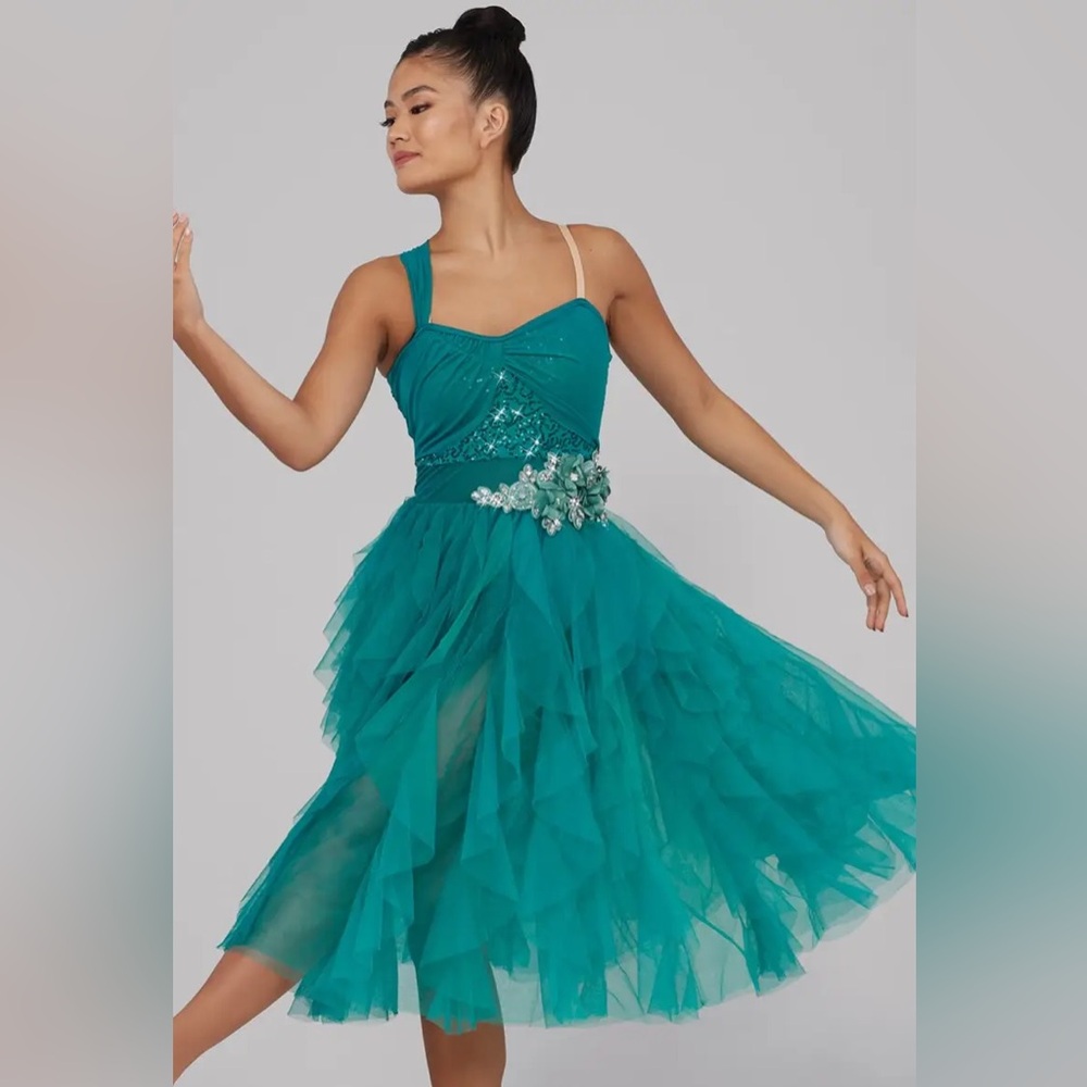 Floating Dance Costume Jazz, ballet, pointe Teal blue dress
15870
Weissman Elite